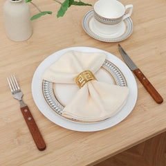 6pcs Linen Napkins for Events, Solid Dinner Napkins