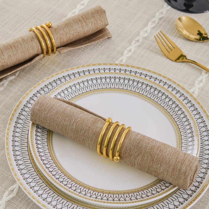 6pcs Linen Napkins for Events, Solid Dinner Napkins