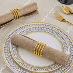 6pcs Linen Napkins for Events, Solid Dinner Napkins