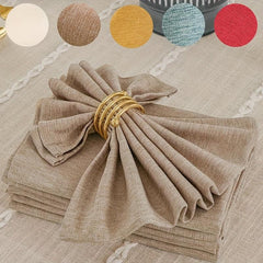 6pcs Linen Napkins for Events, Solid Dinner Napkins