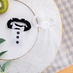 Wedding Table Decoration Bride Groom Costume Glasses DIY Sign
