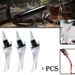 5pcs Acrylic Wine Pourer Enhances Wine Flavor Aroma Pourer Liquor Bottle