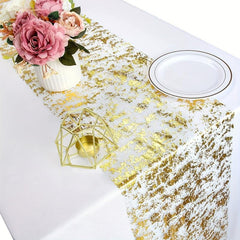 Boho Style Golden Table Runner for Weddings Bridal Baby Showers