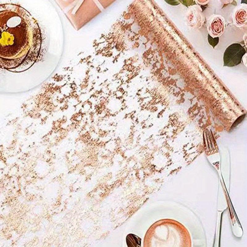 Boho Style Golden Table Runner for Weddings Bridal Baby Showers