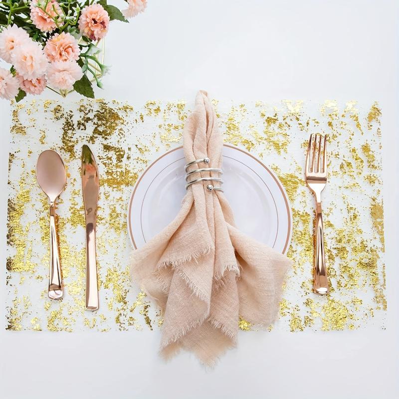 Boho Style Golden Table Runner for Weddings Bridal Baby Showers