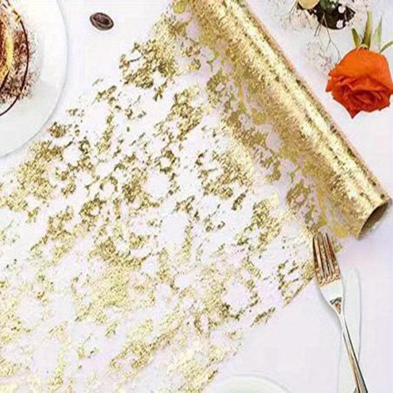 Boho Style Golden Table Runner for Weddings Bridal Baby Showers