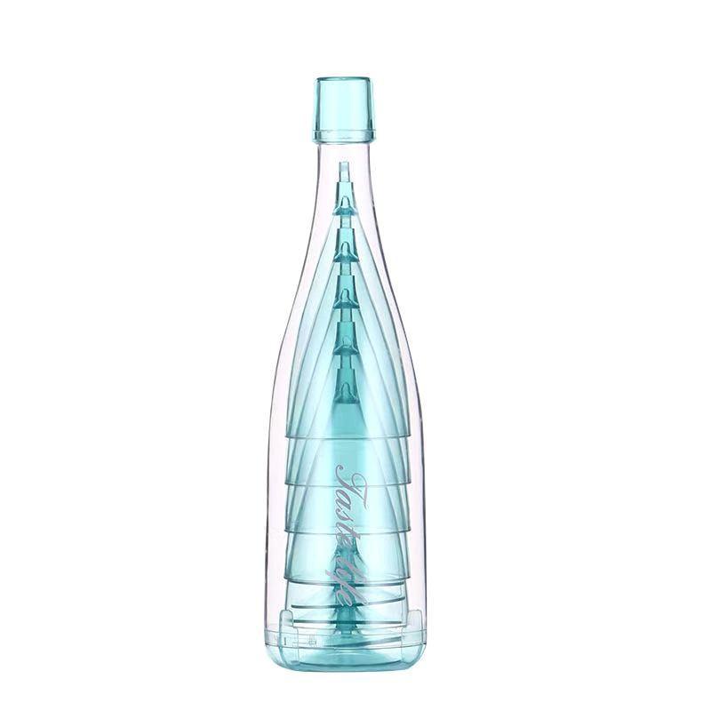 Reusable Plastic Champagne Flutes with Container - Wedding Birthday Party