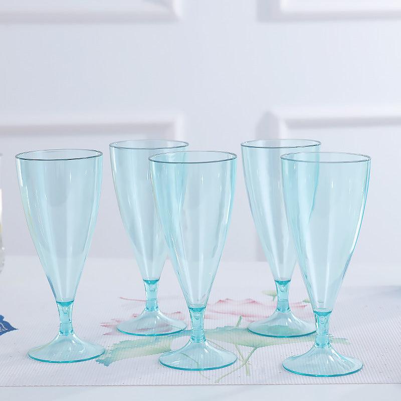 Reusable Plastic Champagne Flutes with Container - Wedding Birthday Party