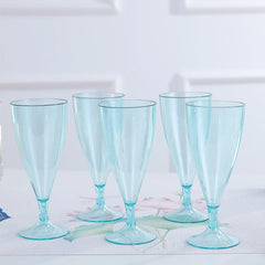 Reusable Plastic Champagne Flutes with Container - Wedding Birthday Party