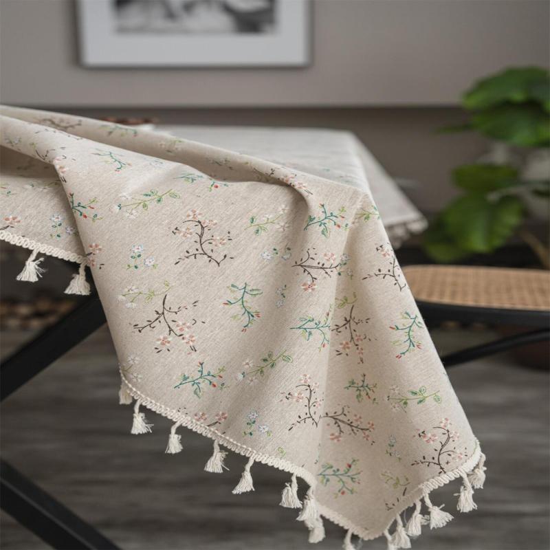 Fresh Floral Tablecloth for Home Decoration and Party, Farmhouse Style