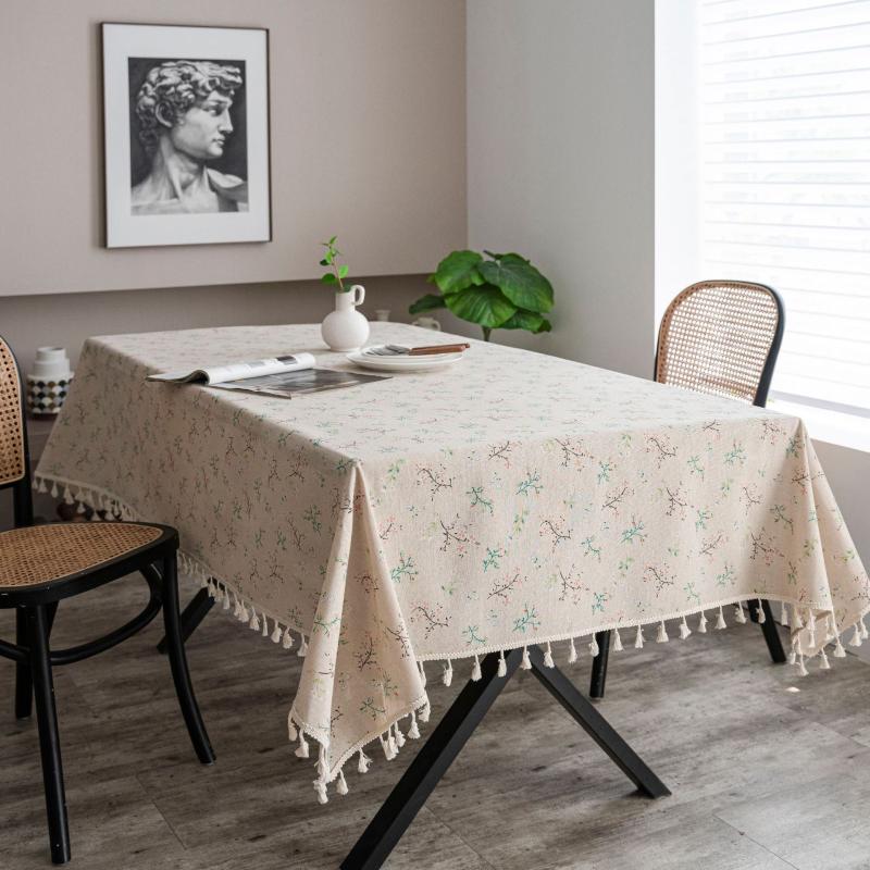 Fresh Floral Tablecloth for Home Decoration and Party, Farmhouse Style
