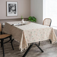 Fresh Floral Tablecloth for Home Decoration and Party, Farmhouse Style