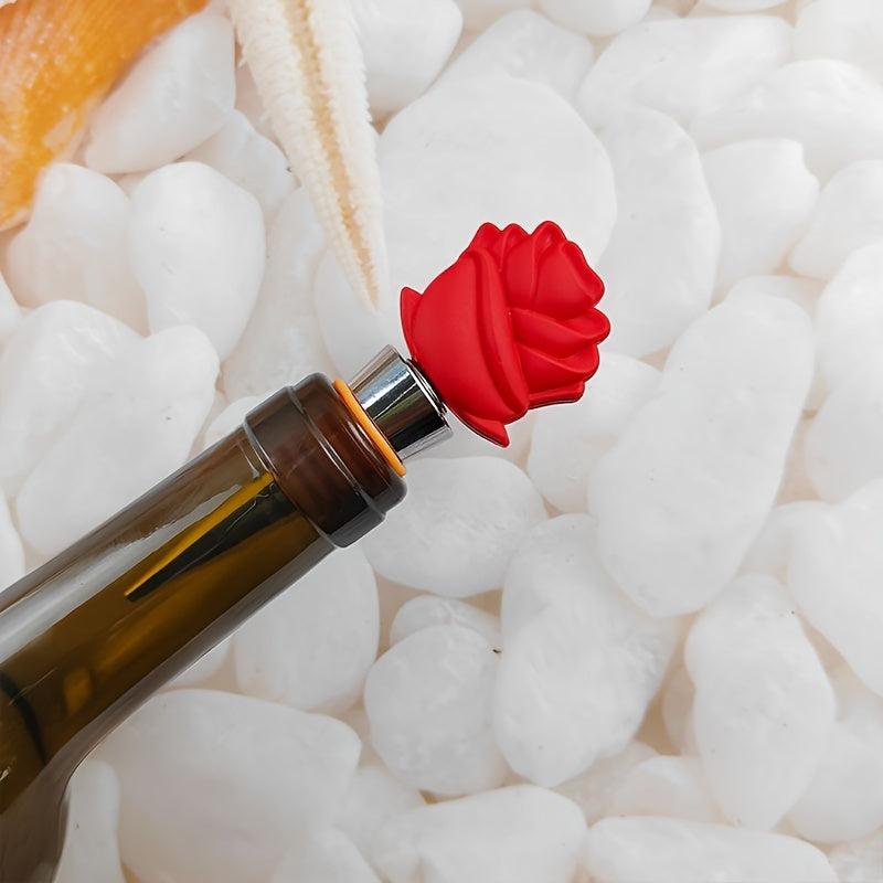 5pcs Wine Bottle Stoppers Champagne Saver Sealer Rose Wine Stopper Wedding Gift