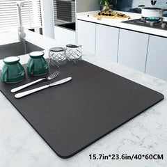 Coffee Mat Absorbent Dish Drying Mat For Kitchen Counter Coffee Bar Accessories