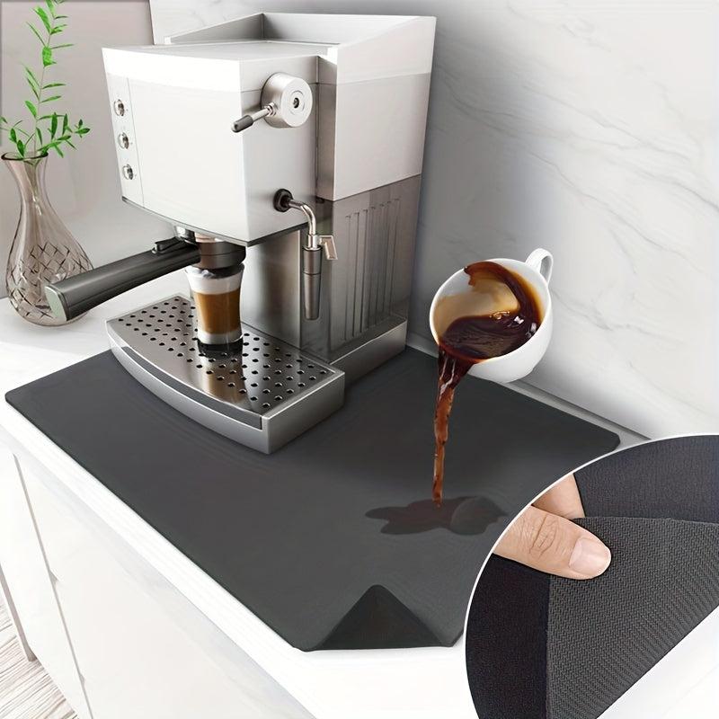 Coffee Mat Absorbent Dish Drying Mat For Kitchen Counter Coffee Bar Accessories