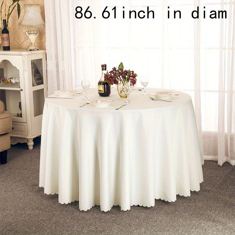 Plain Stain Resistant Tablecloth Washable Polyester Table Cover