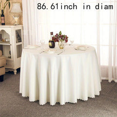Plain Stain Resistant Tablecloth Washable Polyester Table Cover