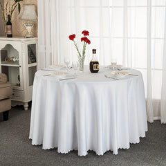 Plain Stain Resistant Tablecloth Washable Polyester Table Cover