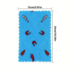 Double-sided Printed Cartoon Dishwashing Towel Coral Velvet Lazy Person Cloth