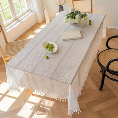 Polyester Table Cloth Copper Money Crochet Tie Pastoral Crochet Cover Towel