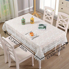 Easter Lace Embroidered Tablecloth Waterproof Home Decor