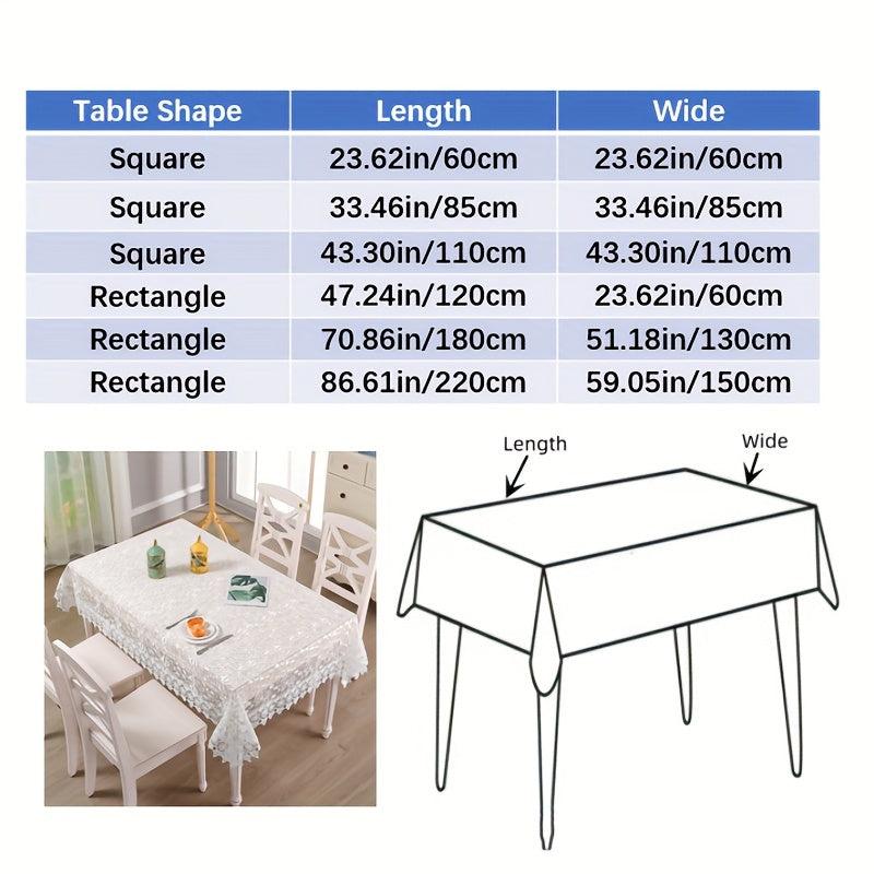 Easter Lace Embroidered Tablecloth Waterproof Home Decor