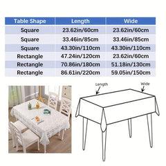 Easter Lace Embroidered Tablecloth Waterproof Home Decor