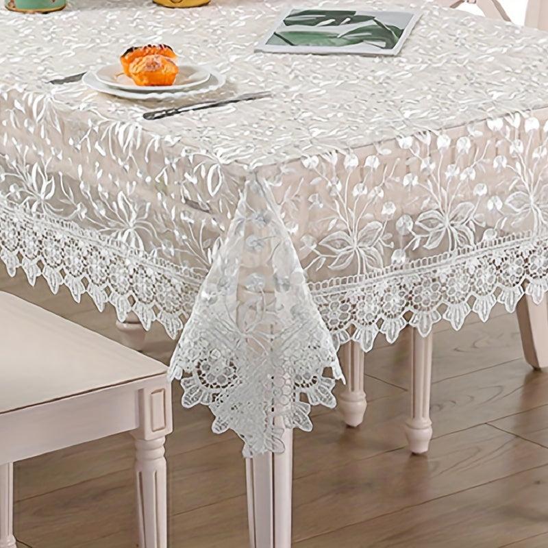Easter Lace Embroidered Tablecloth Waterproof Home Decor