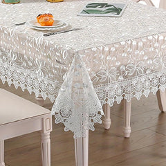 Easter Lace Embroidered Tablecloth Waterproof Home Decor