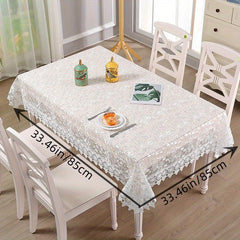 Easter Lace Embroidered Tablecloth Waterproof Home Decor