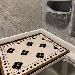Coffee Machine Absorbent Mat Kitchen Countertop Drain Mat