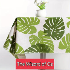 Small Fresh Style Linen Blend Tablecloth Lock Edge Waterproof Table Cloth