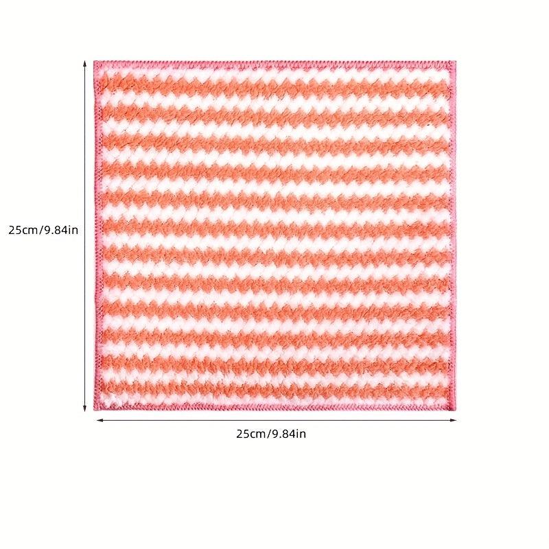 12pcs Coral Velvet Dishcloths Double Sided Dishwashing Towels Microfiber
