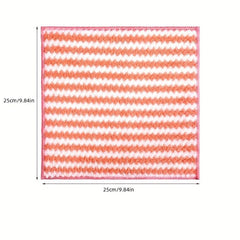 12pcs Coral Velvet Dishcloths Double Sided Dishwashing Towels Microfiber