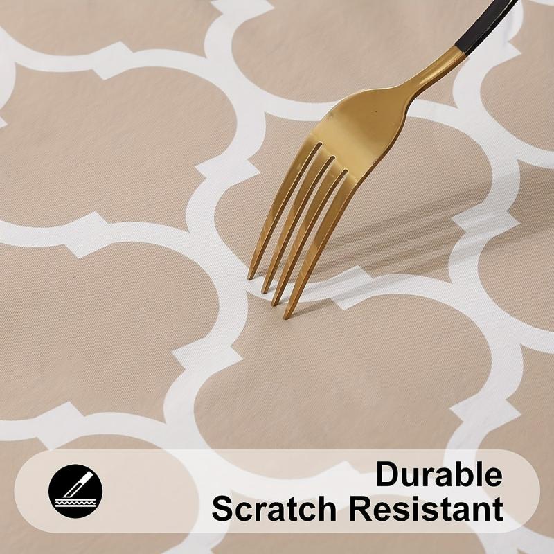Moroccan Rectangular Tablecloth Waterproof Vinyl Tablecloth