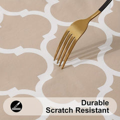 Moroccan Rectangular Tablecloth Waterproof Vinyl Tablecloth