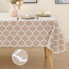 Moroccan Rectangular Tablecloth Waterproof Vinyl Tablecloth