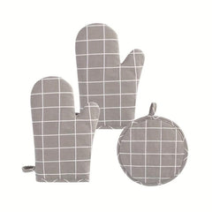 Kitchen Anti scalding Gadget Baking Oven Mitts and Pot Mat Heat Resistant