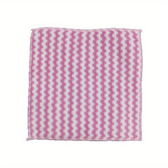 5pcs Microfiber Dishcloth Striped Absorbent Towel for Kitchen Cleaning