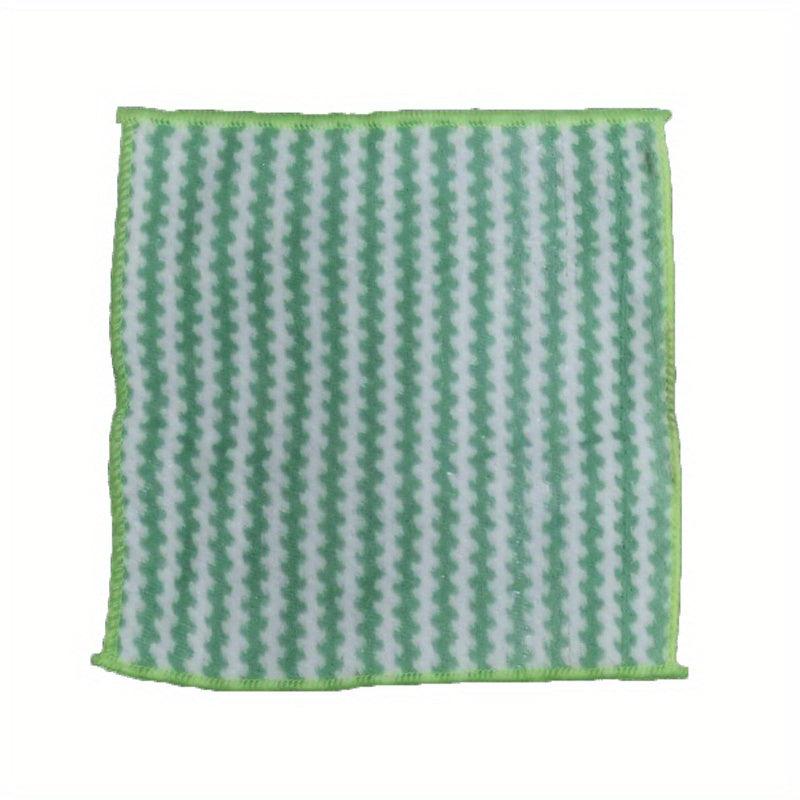 5pcs Microfiber Dishcloth Striped Absorbent Towel for Kitchen Cleaning
