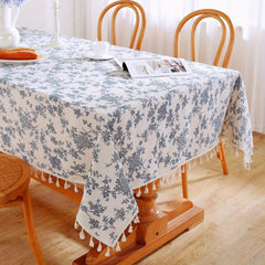 Stain Resistant Orchid Printed Tablecloth for Home Picnics