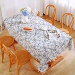 Stain Resistant Orchid Printed Tablecloth for Home Picnics