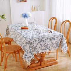 Stain Resistant Orchid Printed Tablecloth for Home Picnics