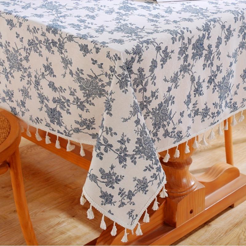 Stain Resistant Orchid Printed Tablecloth for Home Picnics