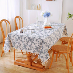 Stain Resistant Orchid Printed Tablecloth for Home Picnics