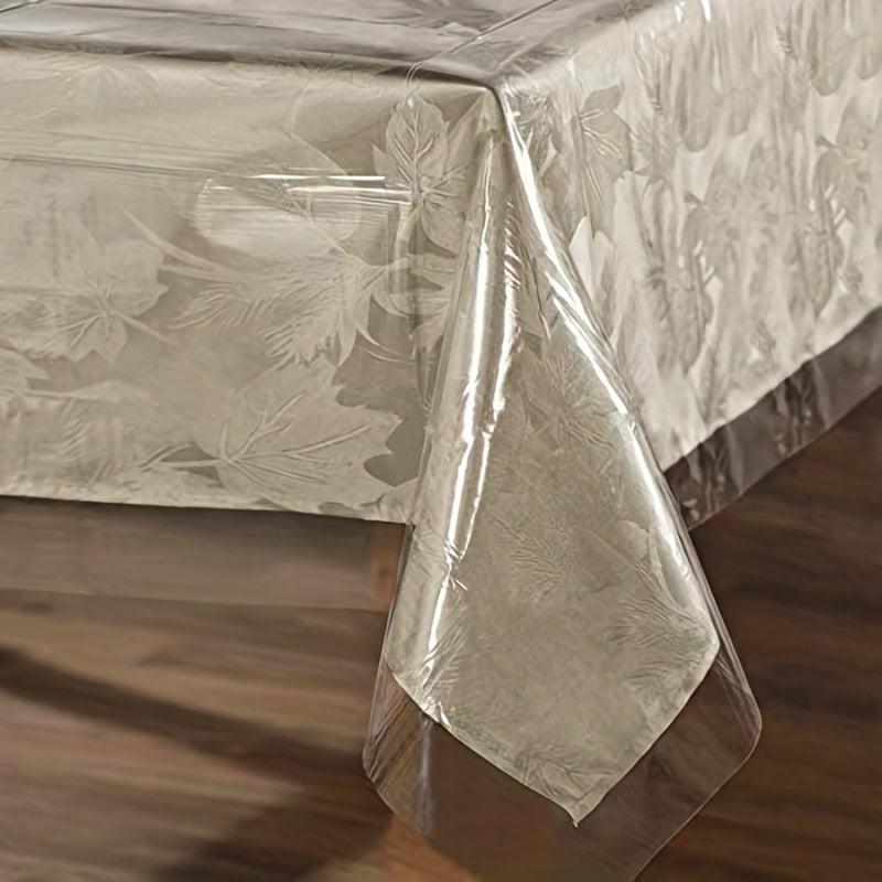 Polyester Square Tablecloth Desk Blotter Mat Clear Plastic Table Protector