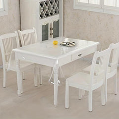 Polyester Square Tablecloth Desk Blotter Mat Clear Plastic Table Protector