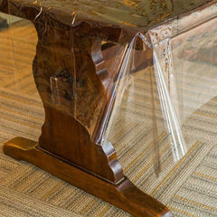 Polyester Square Tablecloth Desk Blotter Mat Clear Plastic Table Protector