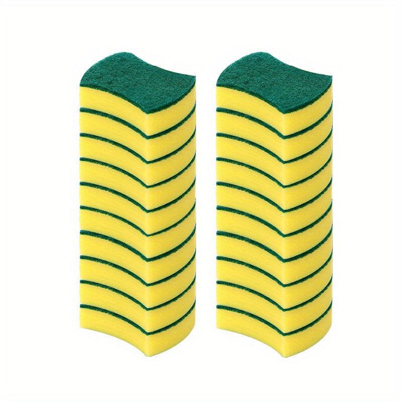Microfiber Dish Cloths Double Sided Sponge Scouring Pads Kitchen Cleaning Tools