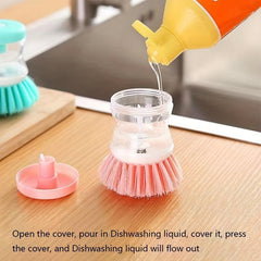 Kitchen Dishwashing Liquid Brush Lightweight Round PET Dish Cloth